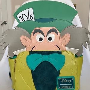 Disney loungefly mad hatter mini backpack